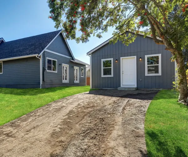 Garage conversion ADU transformed into modern in-law suite in Dallas